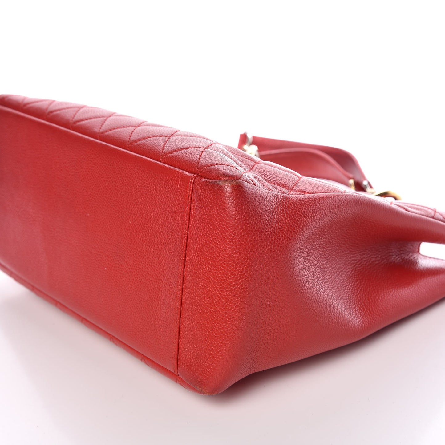 Caviar Quilted Grand Shopping Tote GST Red