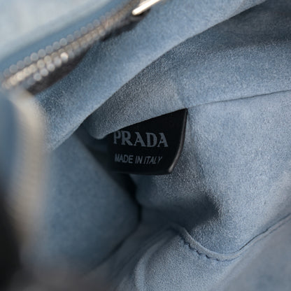 Prada Glace Calfskin Etiquette Shopping Bag Black Astrale 7 of 12