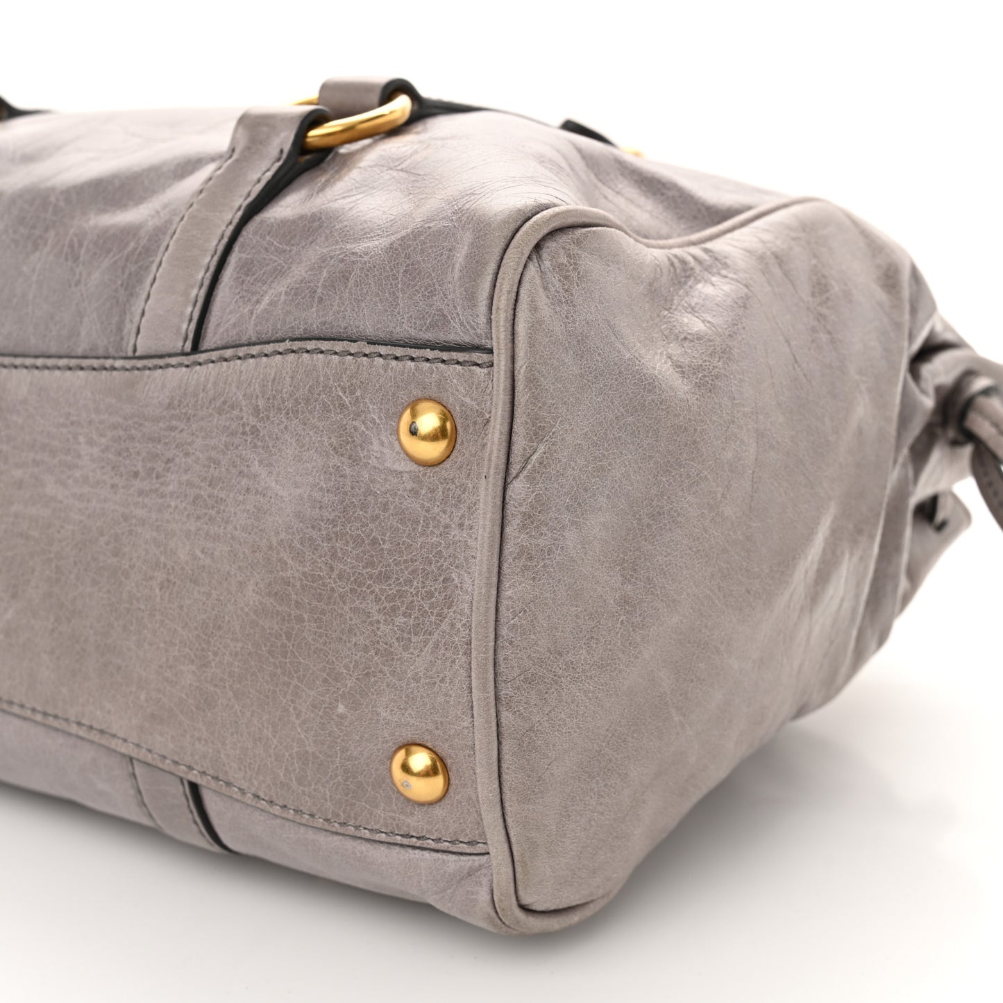 Vitello Shine Double Zip Tote Fumo