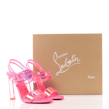 Christian Louboutin CHRISTIAN LOUBOUTIN PVC Duniss 100 Sandals 39 Fluo Pink 8 of 8