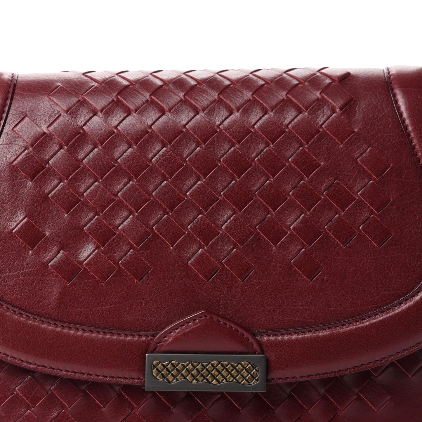 Goatskin Intrecciato Flap Shoulder Bag