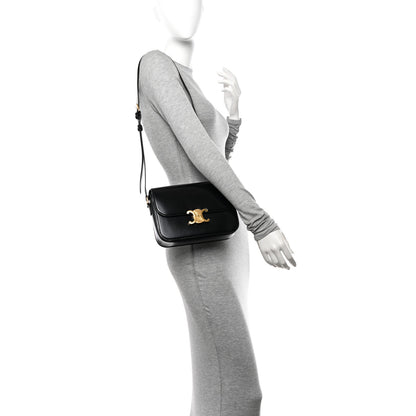 Celine Shiny Calfskin Medium Triomphe Black 2 of 14