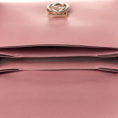 Gucci Dollar Calfskin Medium Interlocking G Top Handle Shoulder Bag Soft Pink 11 of 12