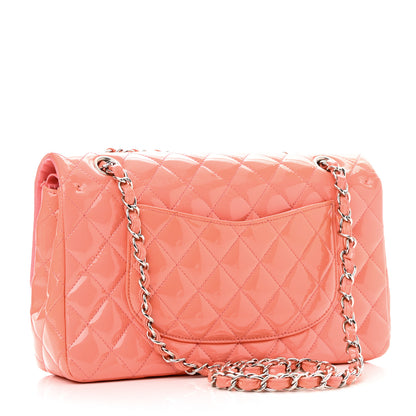 Chanel Patent Quilted Medium Double Flap Coral 3 of 14