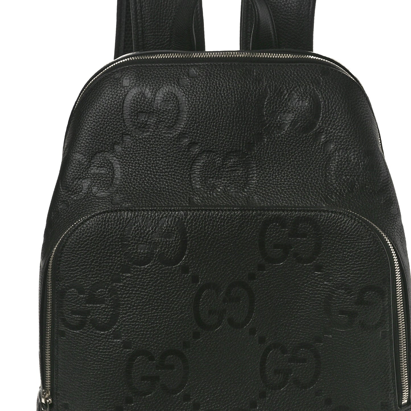 Calfskin Jumbo GG Embossed Large Backpack Black