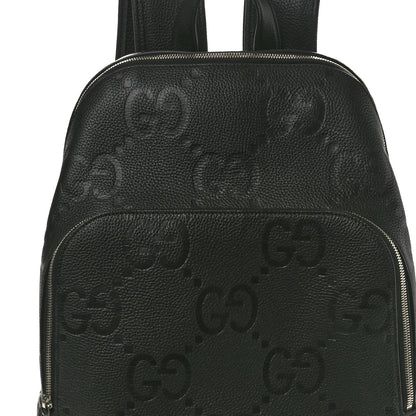 Gucci Calfskin Jumbo GG Embossed Large Backpack Black 8 of 10