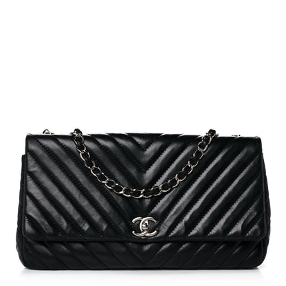 Chanel Lambskin Chevron Quilted Single Flap Black 1 of 11