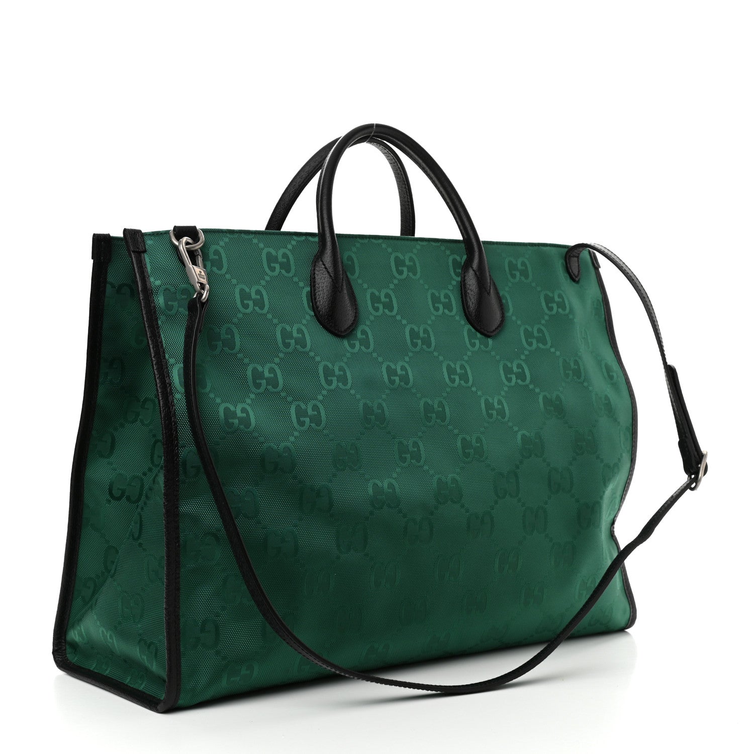 Gucci Econyl Nylon Monogram Large Off The Grid Tote Bag Scrabble Green Black 3 of 10