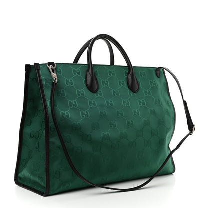 Gucci Econyl Nylon Monogram Large Off The Grid Tote Bag Scrabble Green Black 3 of 10