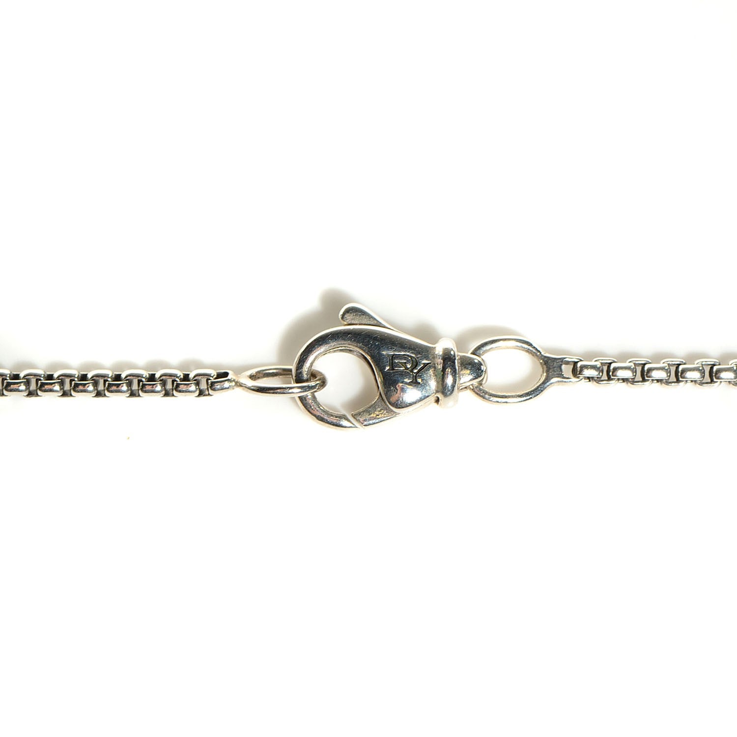 David Yurman Sterling Silver Diamond Blue Topaz 7mm Petite Albion Pendant Necklace 3 of 5