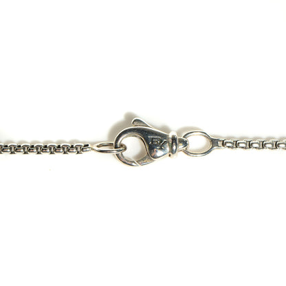 David Yurman Sterling Silver Diamond Blue Topaz 7mm Petite Albion Pendant Necklace 3 of 5