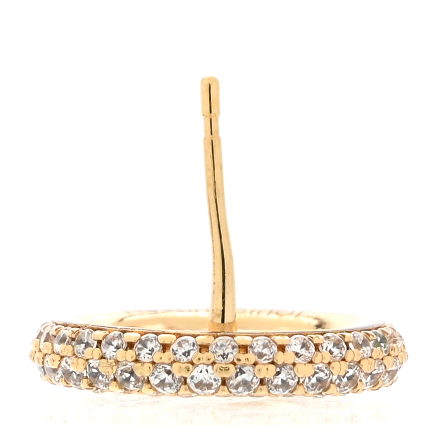 Louis Vuitton Metal Crystal Louise By Night Earrings Gold 7 of 8