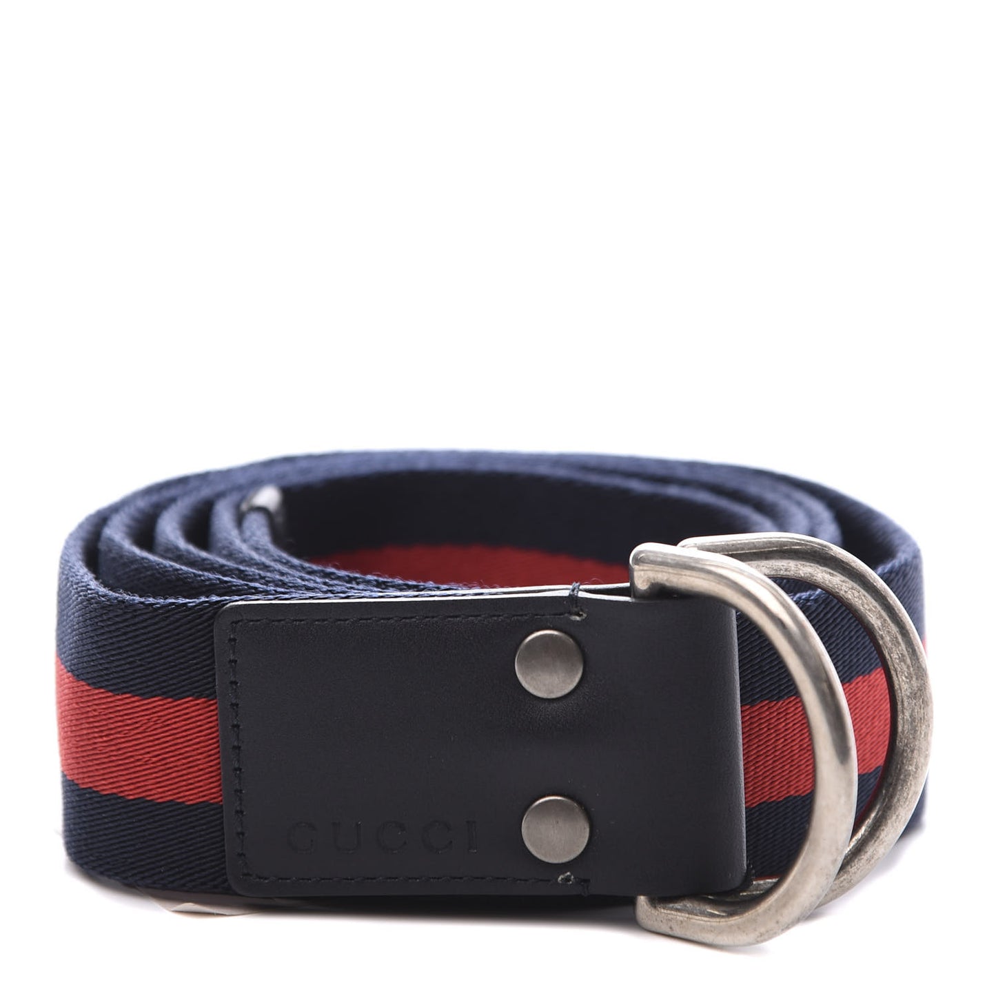 Canvas Web D Ring 40mm Belt 115 46 Blue Red