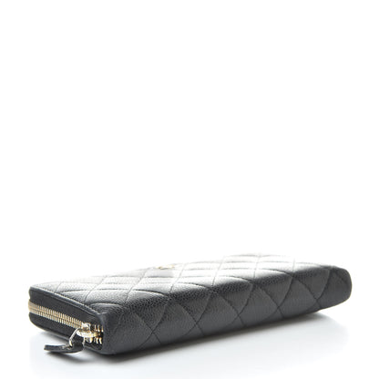 Chanel Caviar Quilted Large Gusset Zip Around Wallet Black 4 of 16