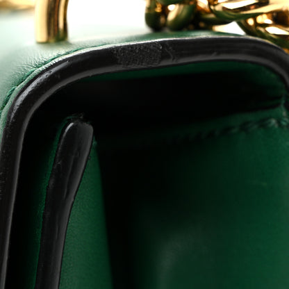 Gucci Calfskin Studded Small Padlock Shoulder Bag Emerald 13 of 14