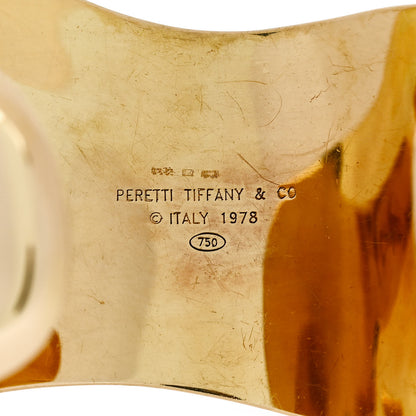 Tiffany 18K Yellow Gold Small Elsa Peretti Right Wrist Bone Cuff Bracelet 3 of 4