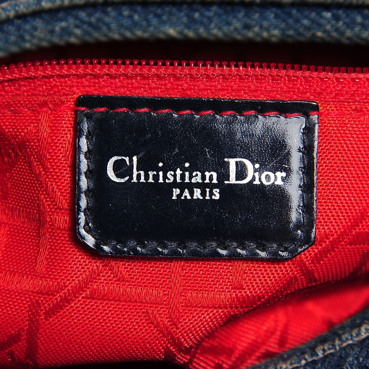 Christian Dior Denim Cannage Medium Lady Dior Blue 6 of 8
