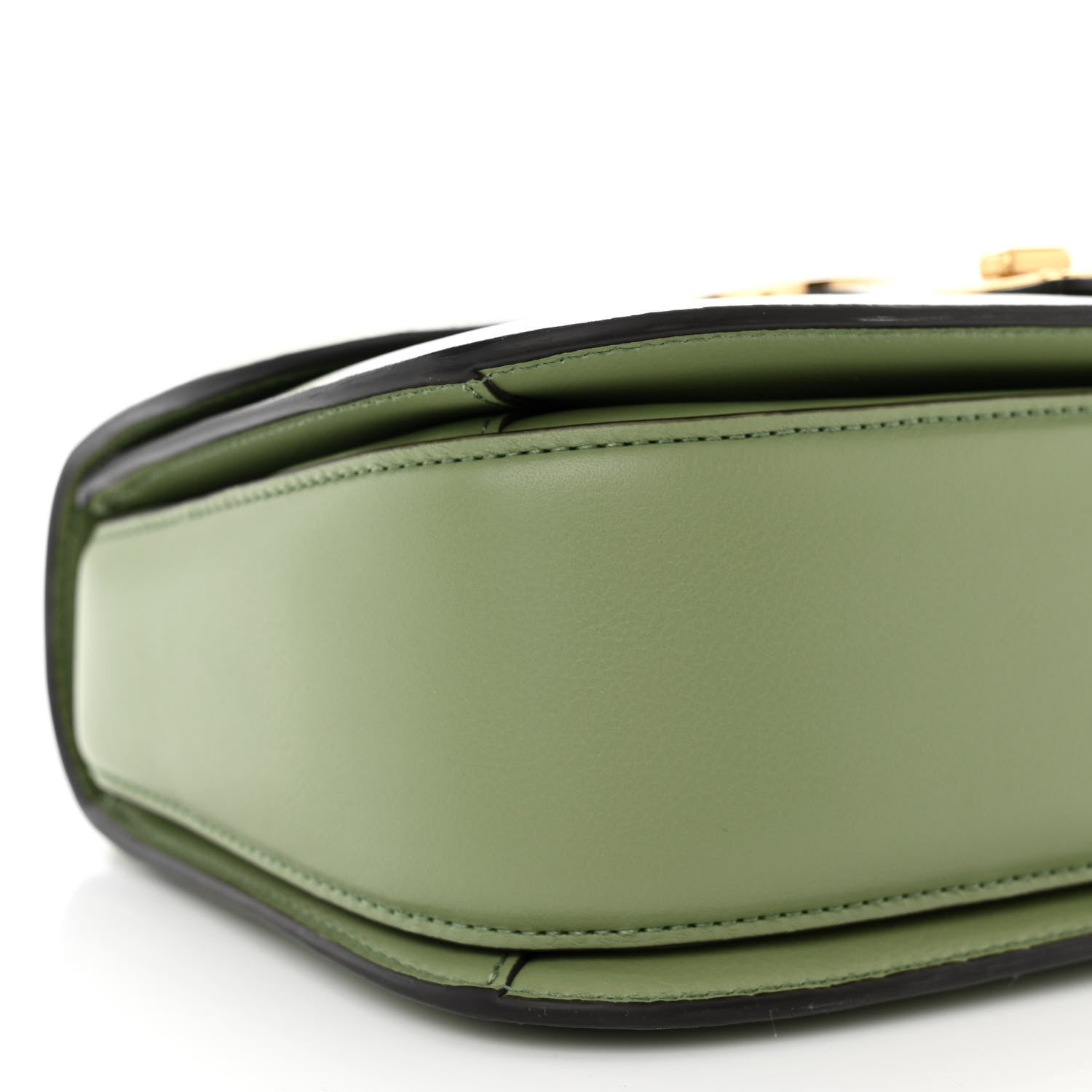 Gucci Roxy Calfskin Small Blondie Top Handle Shoulder Flap Bag Salamander Green 9 of 10