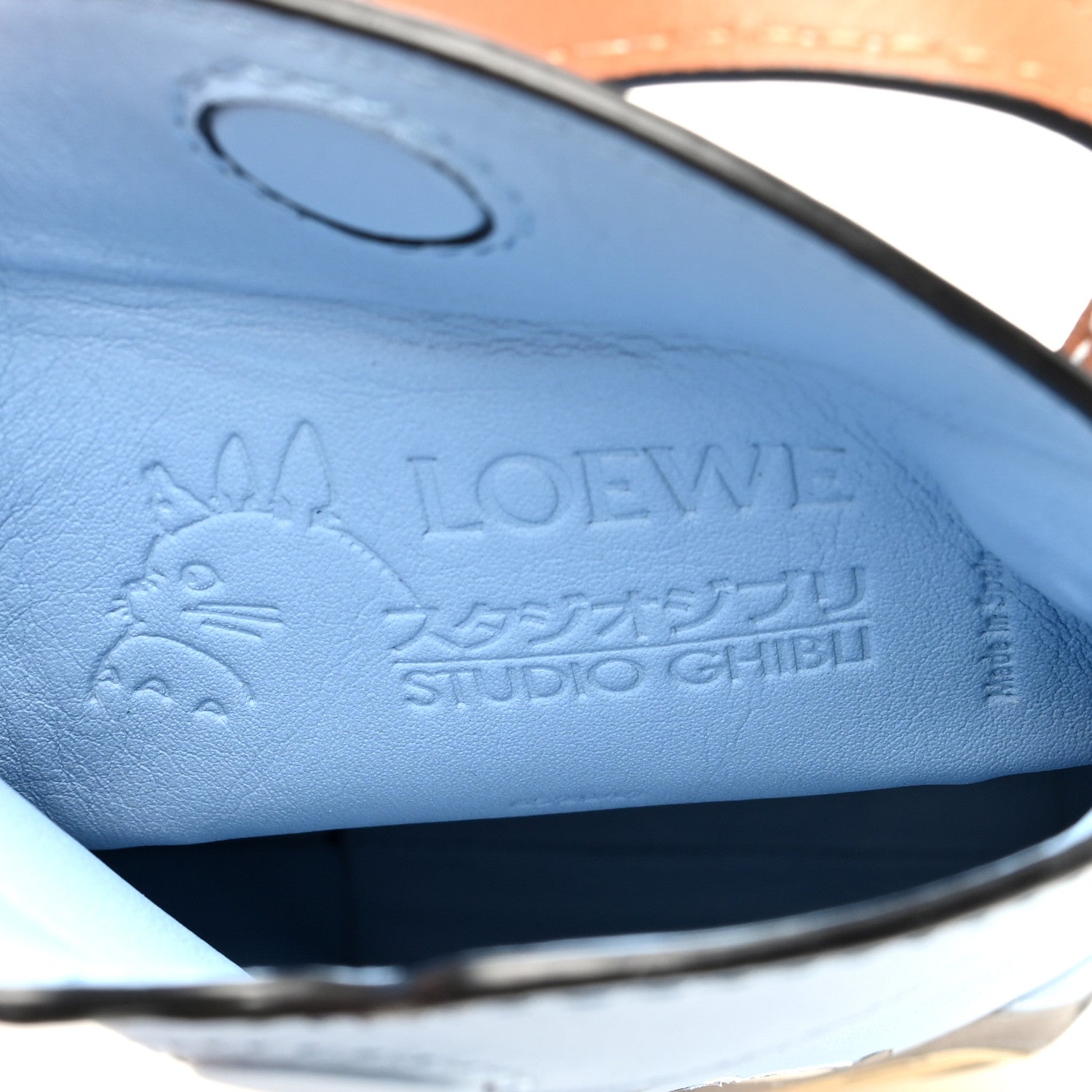 Loewe X MY NEIGHBOR TOTORO Calfskin Gate Pocket Blue Tan Multicolor 6 of 11