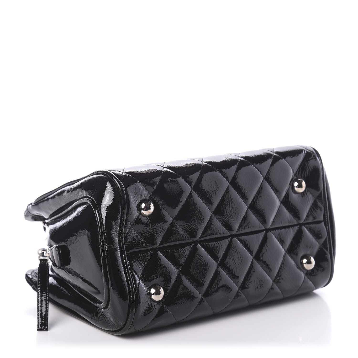 Chanel Patent Quilted Tote Black 4 of 10