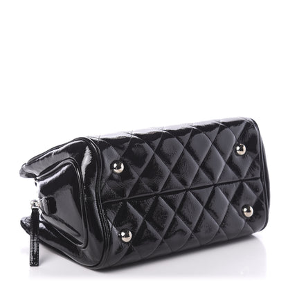 Chanel Patent Quilted Tote Black 4 of 10