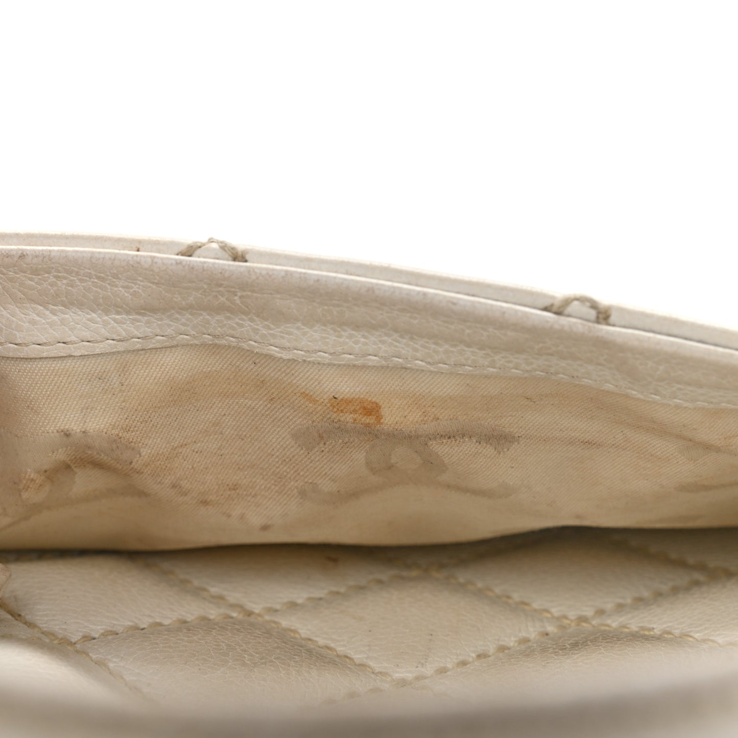 Calfskin Wild Stitch Top Handle Bag White