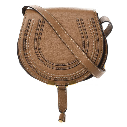 Chloe Calfskin Mini Marcie Round Crossbody Bag Nut 1 of 8