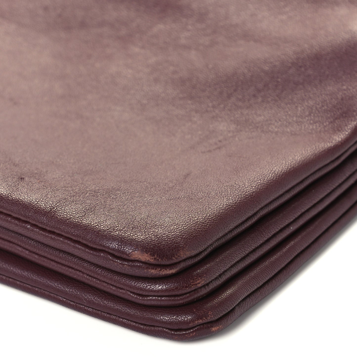 Lambskin Large Trio Crossbody Bag Burgundy