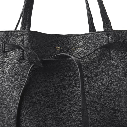 Celine Soft Grained Calfskin Medium Belt Cabas Phantom Black 9 of 10