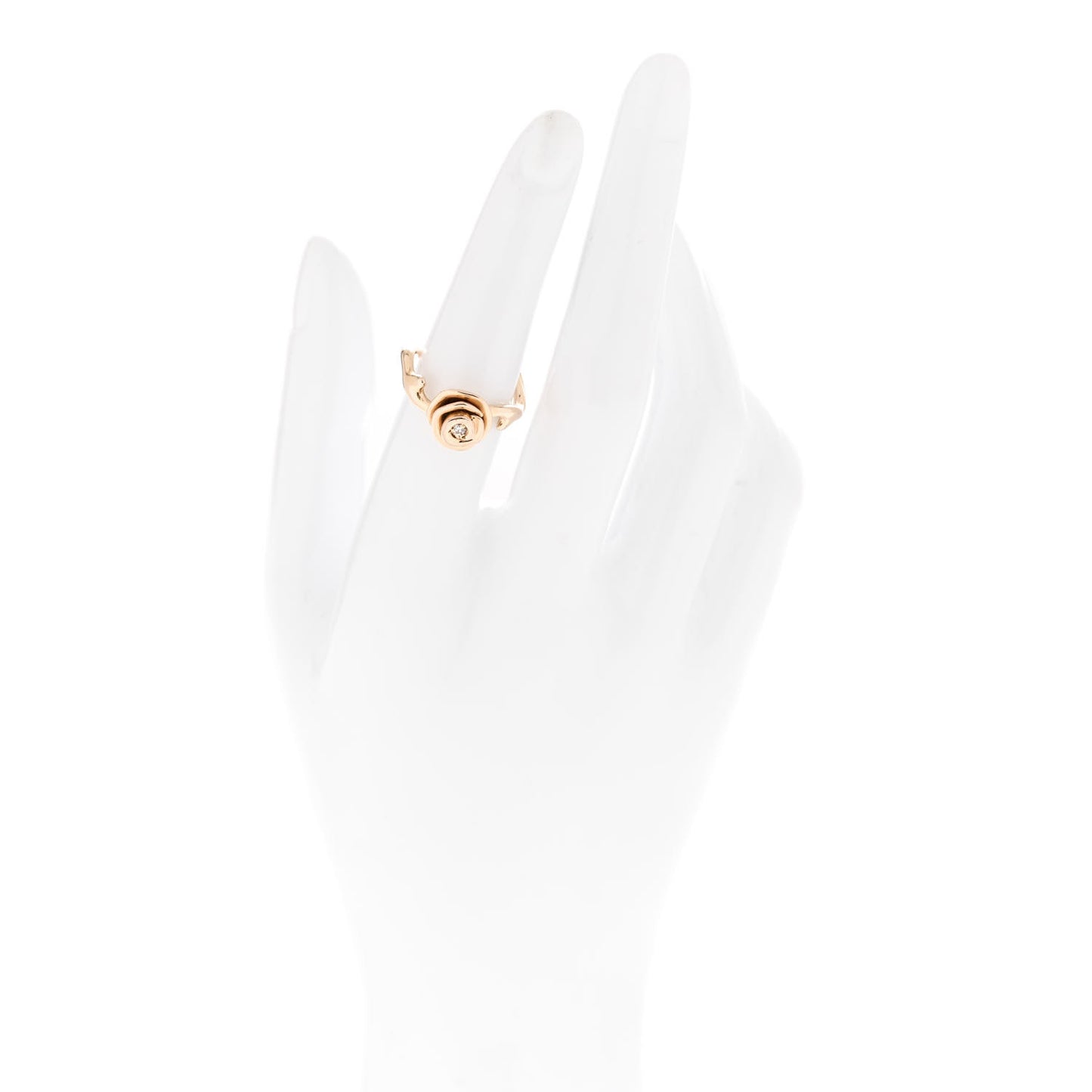 18K Rose Gold Diamond Small Rose Couture Ring  51 5.75