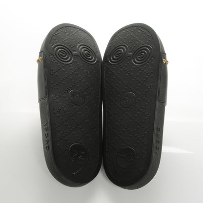Gucci Calfskin Rainbow Heart Pursuit Slide Sandals 40 Black 5 of 7