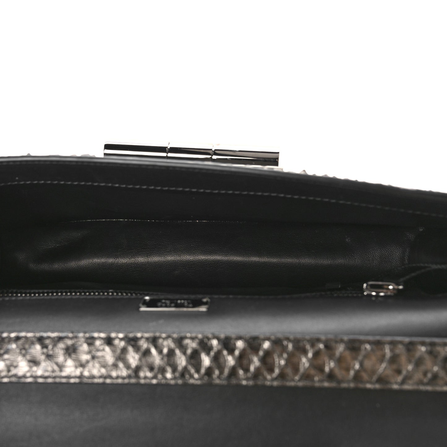 Snakeskin Natalia East-West Shoulder Bag Black