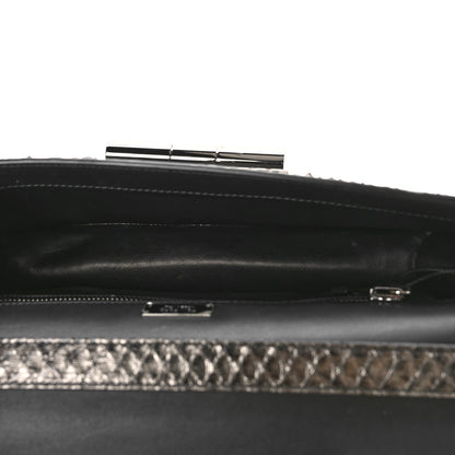 Tom Ford Snakeskin Natalia East-West Shoulder Bag Black 5 of 8