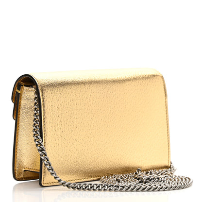 Gucci Metallic Calfskin Super Mini Dionysus Shoulder Bag Gold 3 of 10