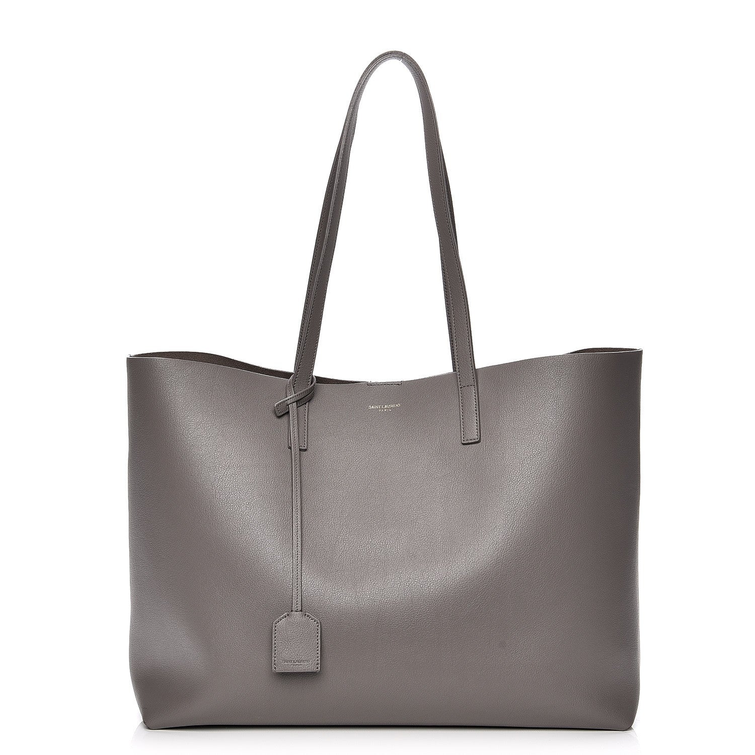 Saint Laurent Calfskin Large Shopping Tote Fog 1 of 13