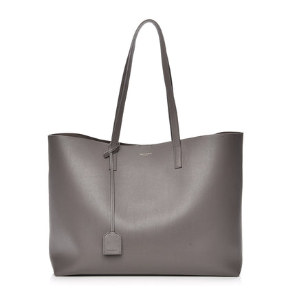 Saint Laurent Calfskin Large Shopping Tote Fog 1 of 13