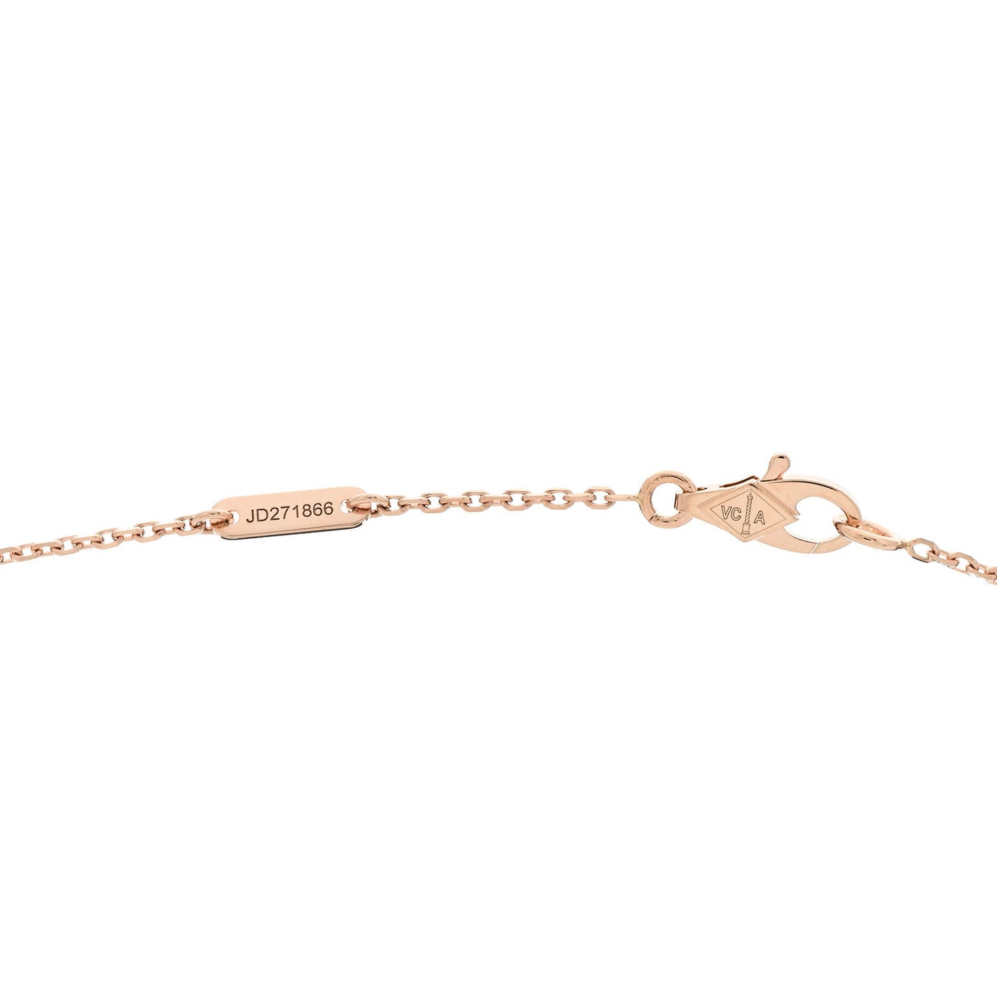 18K Rose Gold Carnelian Sweet Alhambra Pendant Necklace