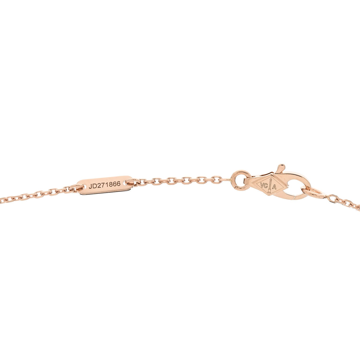 Van Cleef & Arpels 18K Rose Gold Carnelian Sweet Alhambra Pendant Necklace 5 of 6