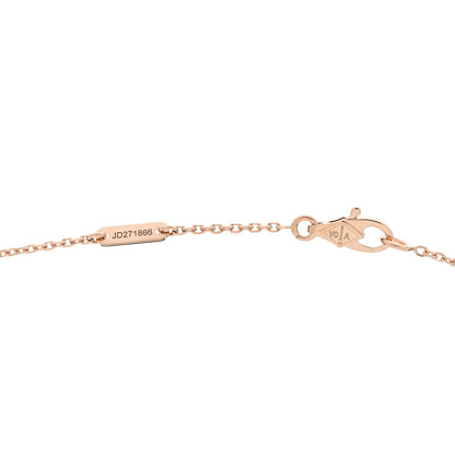 Van Cleef & Arpels 18K Rose Gold Carnelian Sweet Alhambra Pendant Necklace 5 of 6