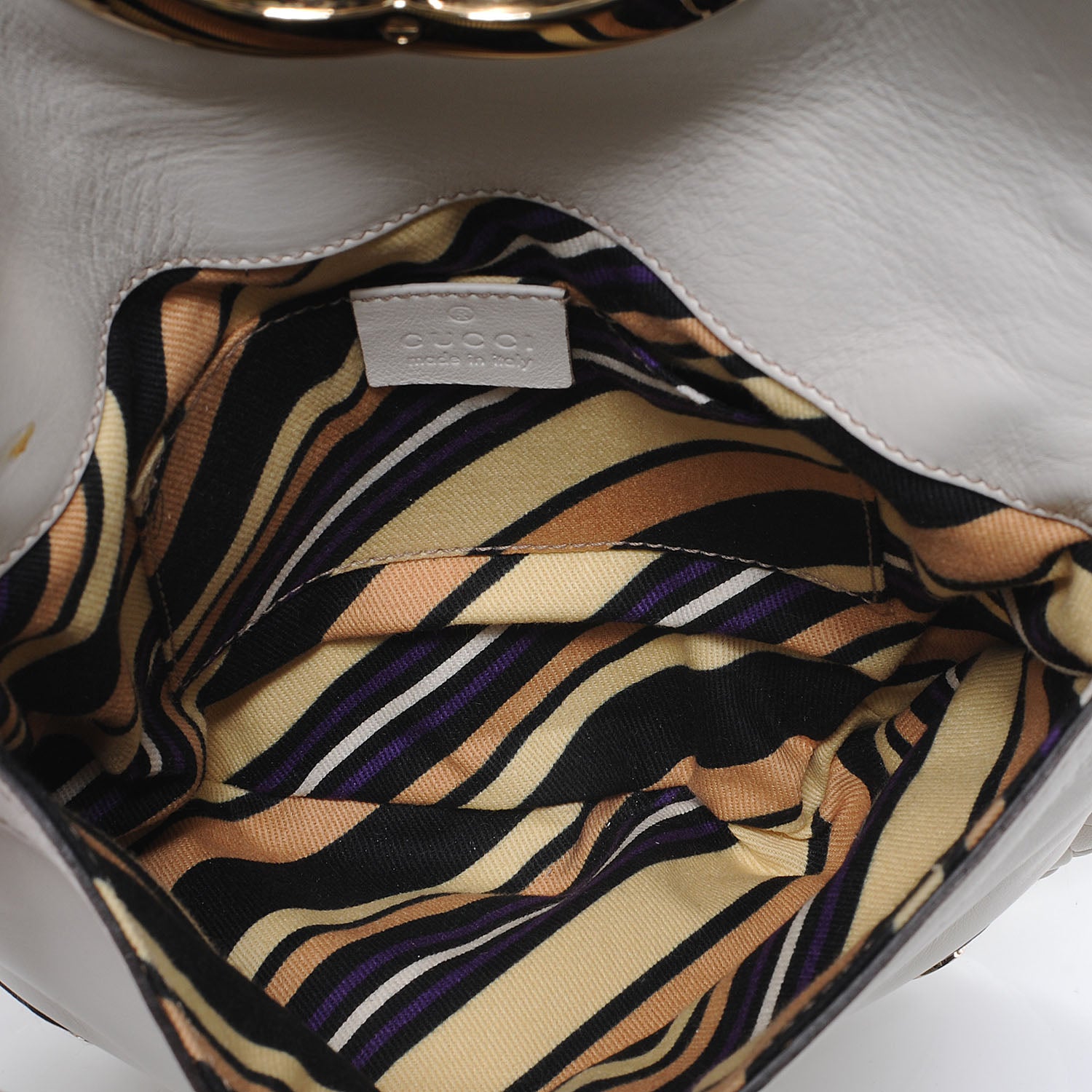 Gucci Leather Britt Tassel Small Shoulder Bag Off White 5 of 8