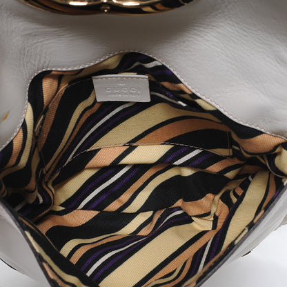 Gucci Leather Britt Tassel Small Shoulder Bag Off White 5 of 8