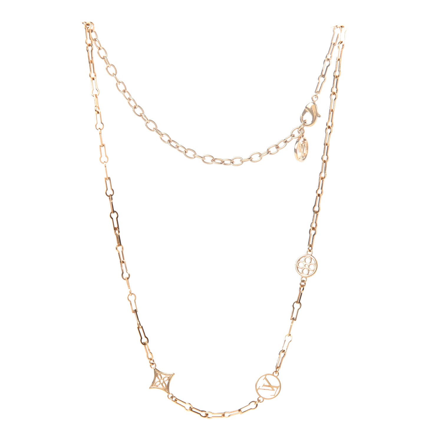 Louis Vuitton Metal Forever Young Short Necklace Gold 2 of 5
