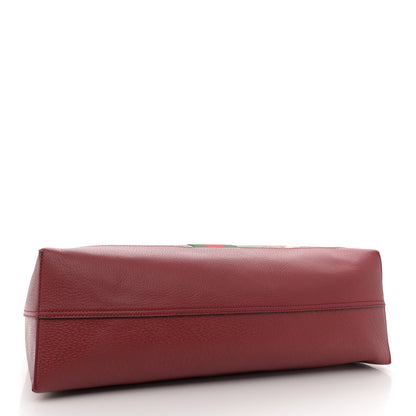 Gucci GG Supreme Monogram Flora Web Large Ophidia Tote Red 5 of 13