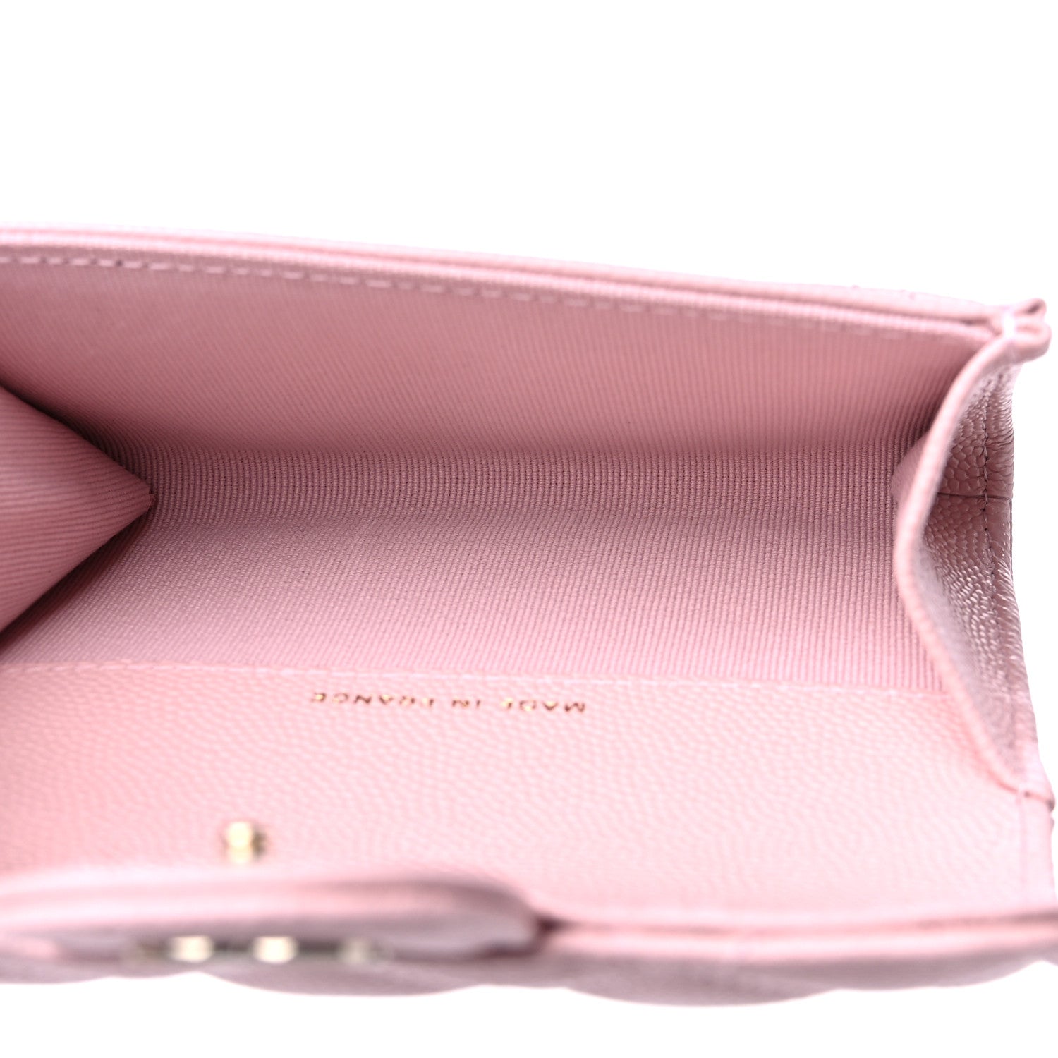 Chanel Caviar Quilted Flap Card Holder Wallet Light Pink 5 of 9