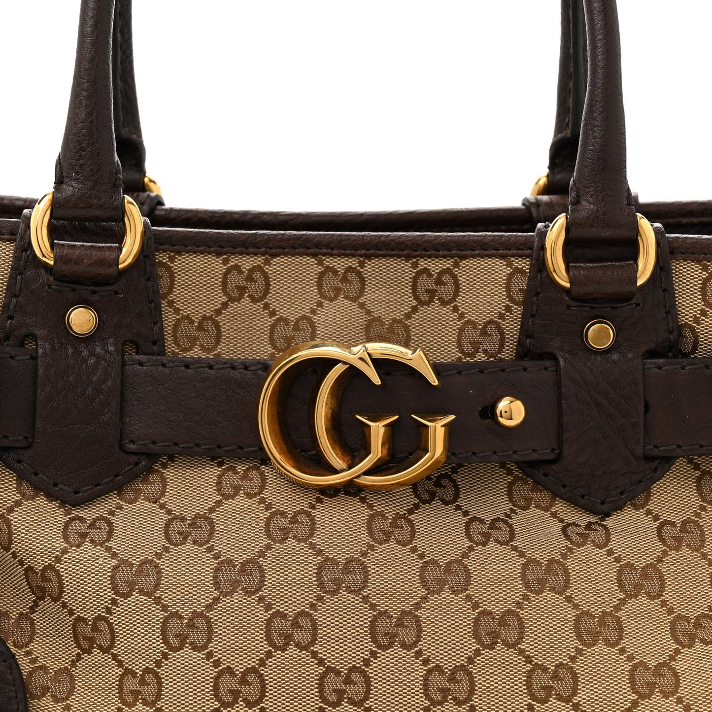 Monogram Medium GG Running Tote Dark Brown