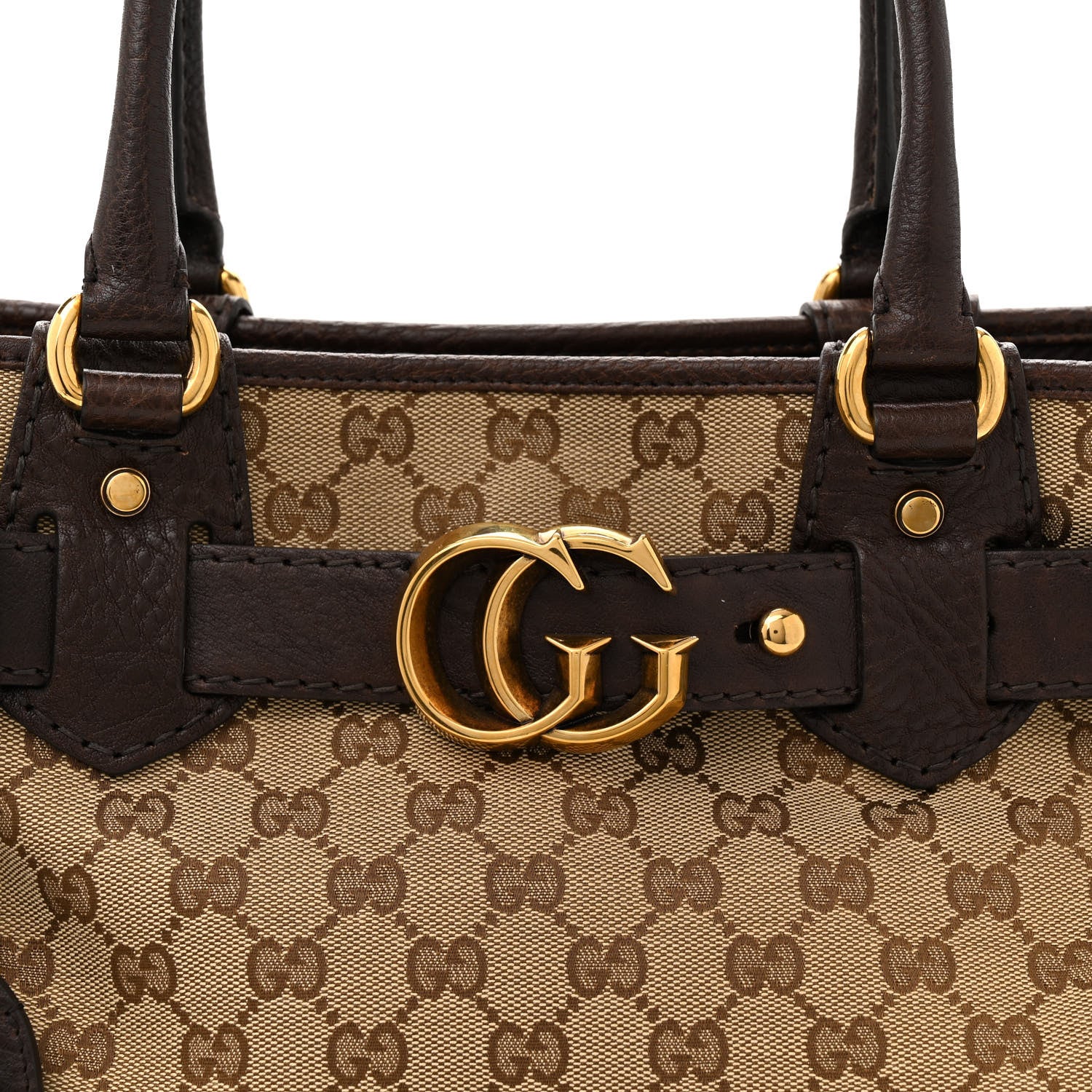 Gucci Monogram Medium GG Running Tote Dark Brown 8 of 12