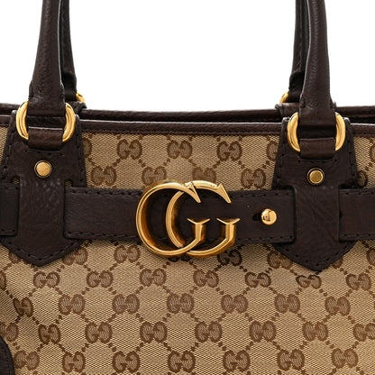 Gucci Monogram Medium GG Running Tote Dark Brown 8 of 12