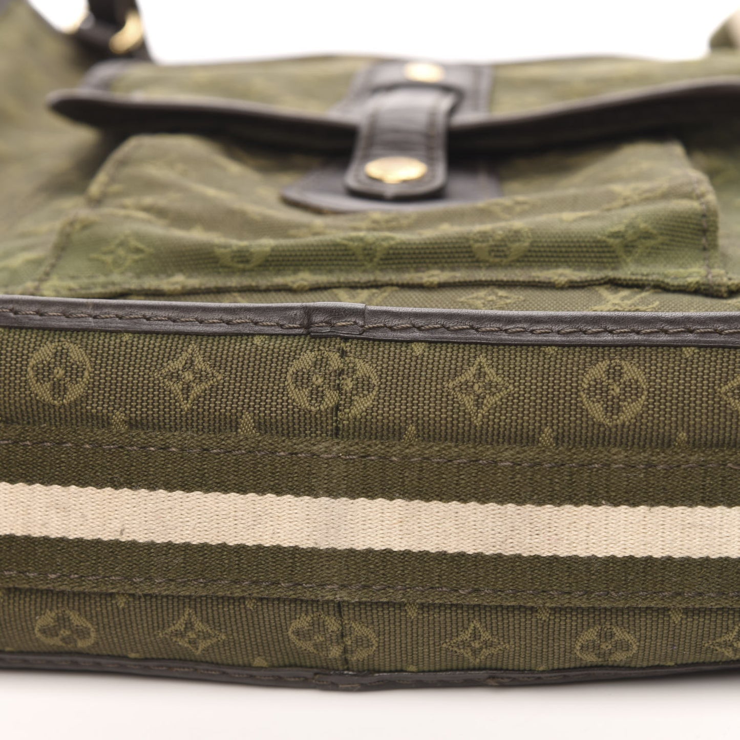 Mini Monogram Besace Mary Kate Kaki