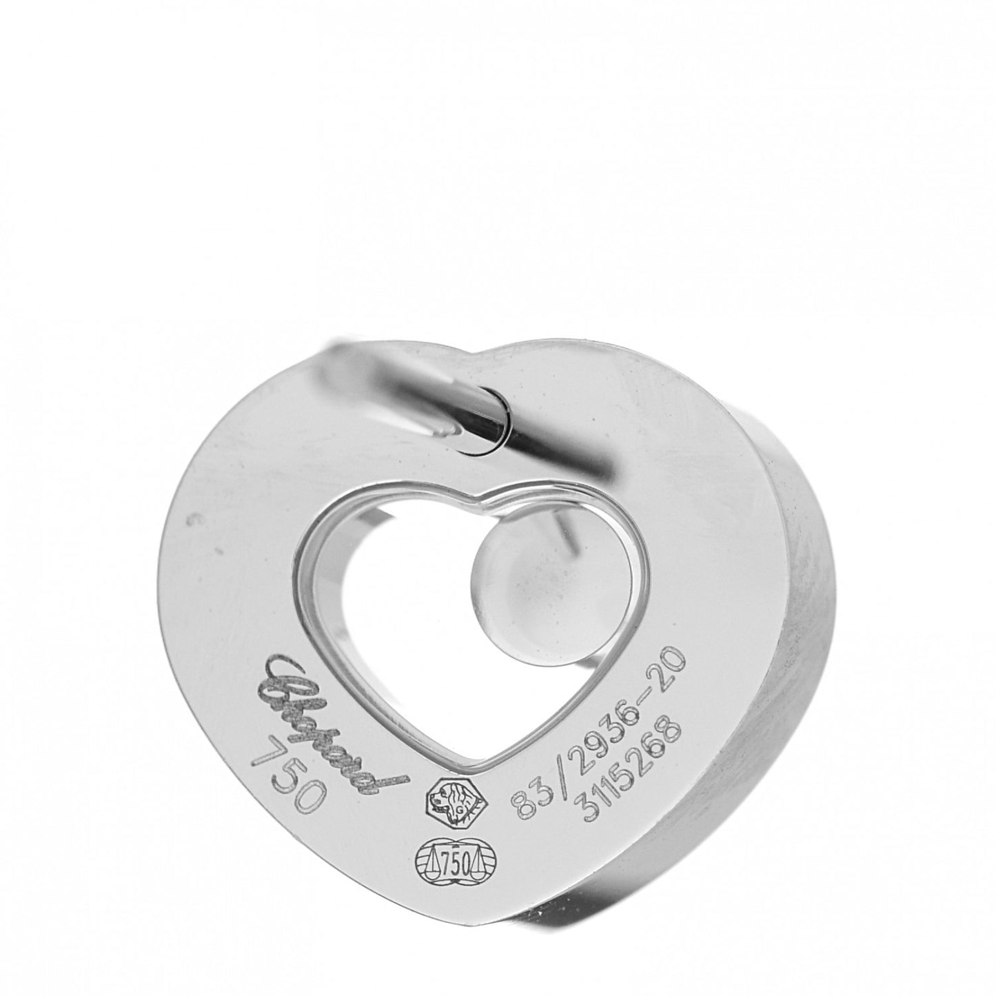 18K White Gold Happy Diamonds Heart Earrings