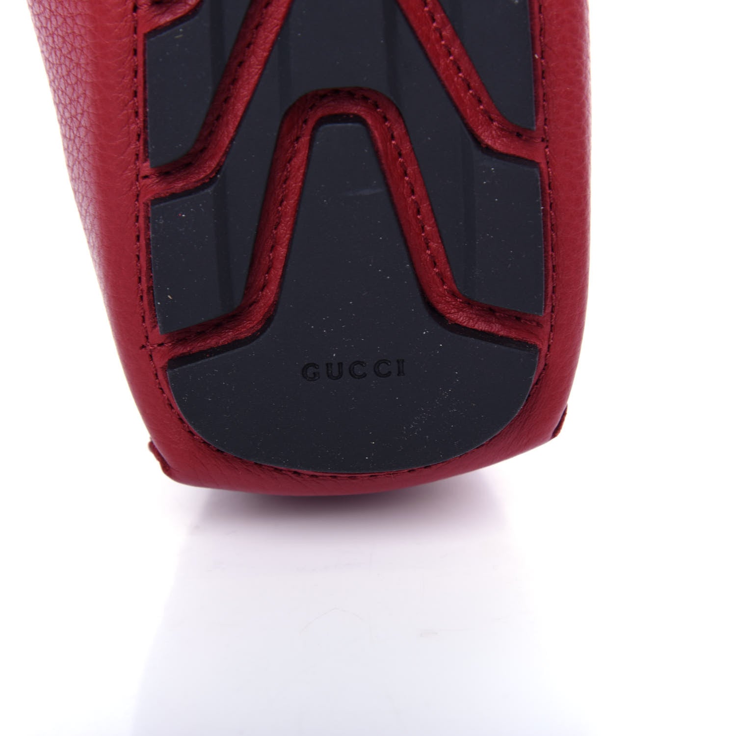 Gucci Calfskin Web Mens Driver Loafers 10 Red 9 of 10